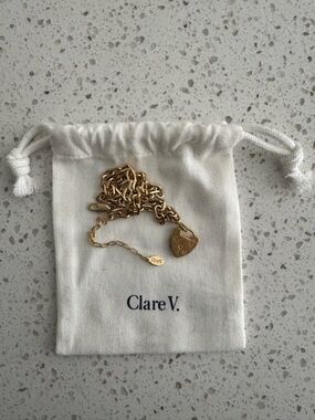 Clare V Charm Chain and Padlock Charm